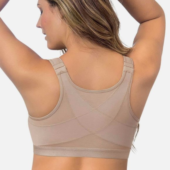 NWT Front Hook Sports Bra & Back Support Posture Corrector Wireless Bra 38D - Picture 8 of 16